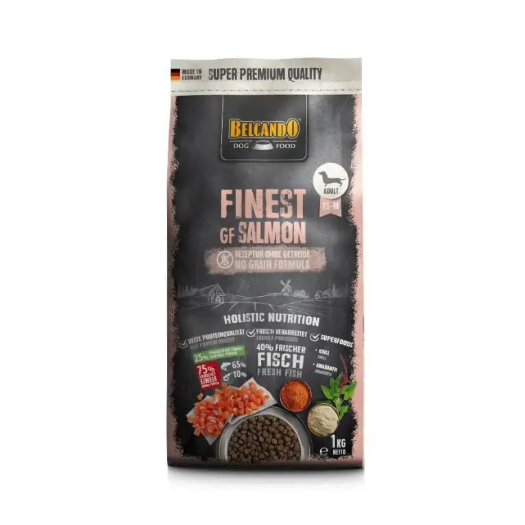 BELCANDO Finest GF Salmón para perro sensible de raza pequeña o mediana 4 Kg