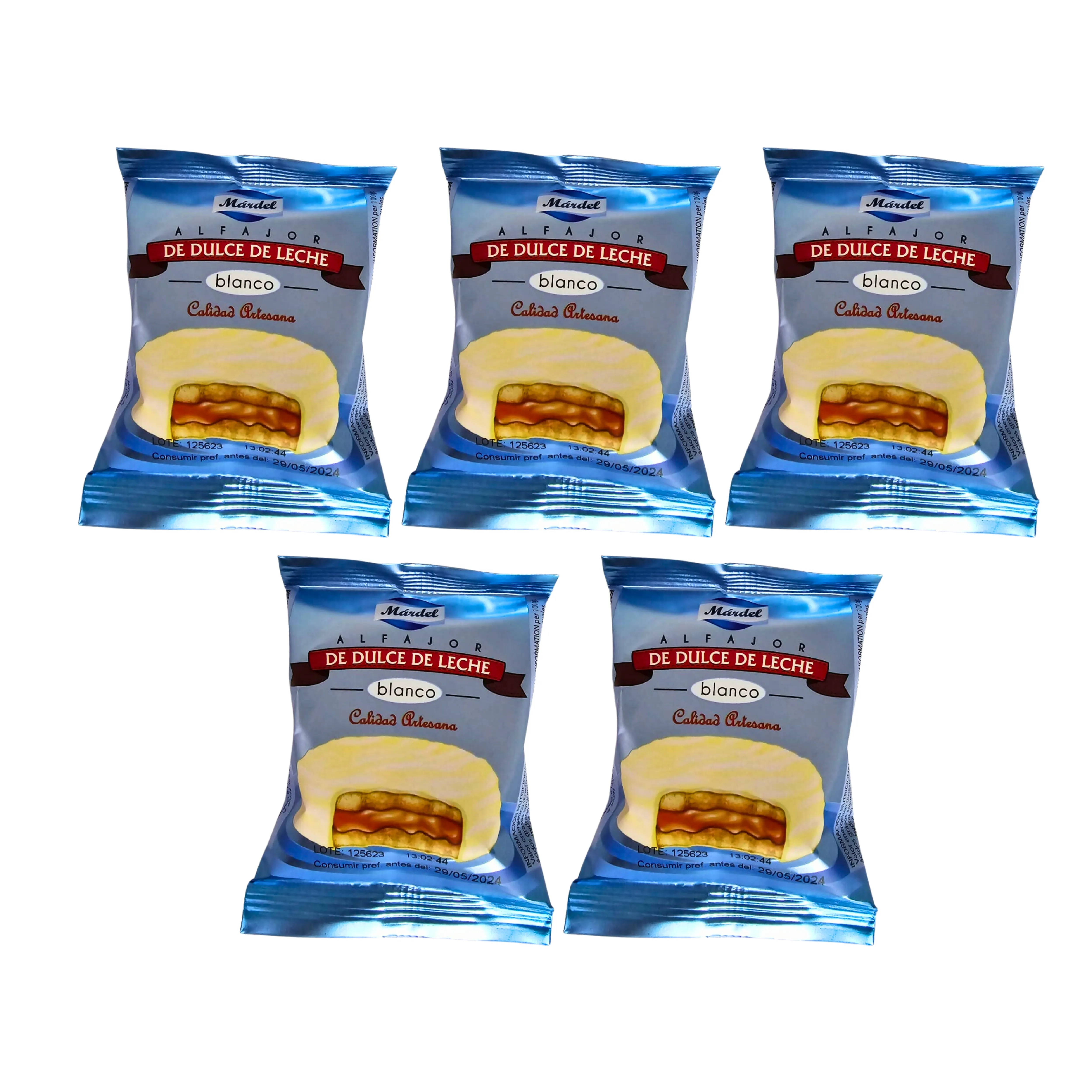 5 Unidades DE ALFAJORES DE DULCE DE LECHE 50 G