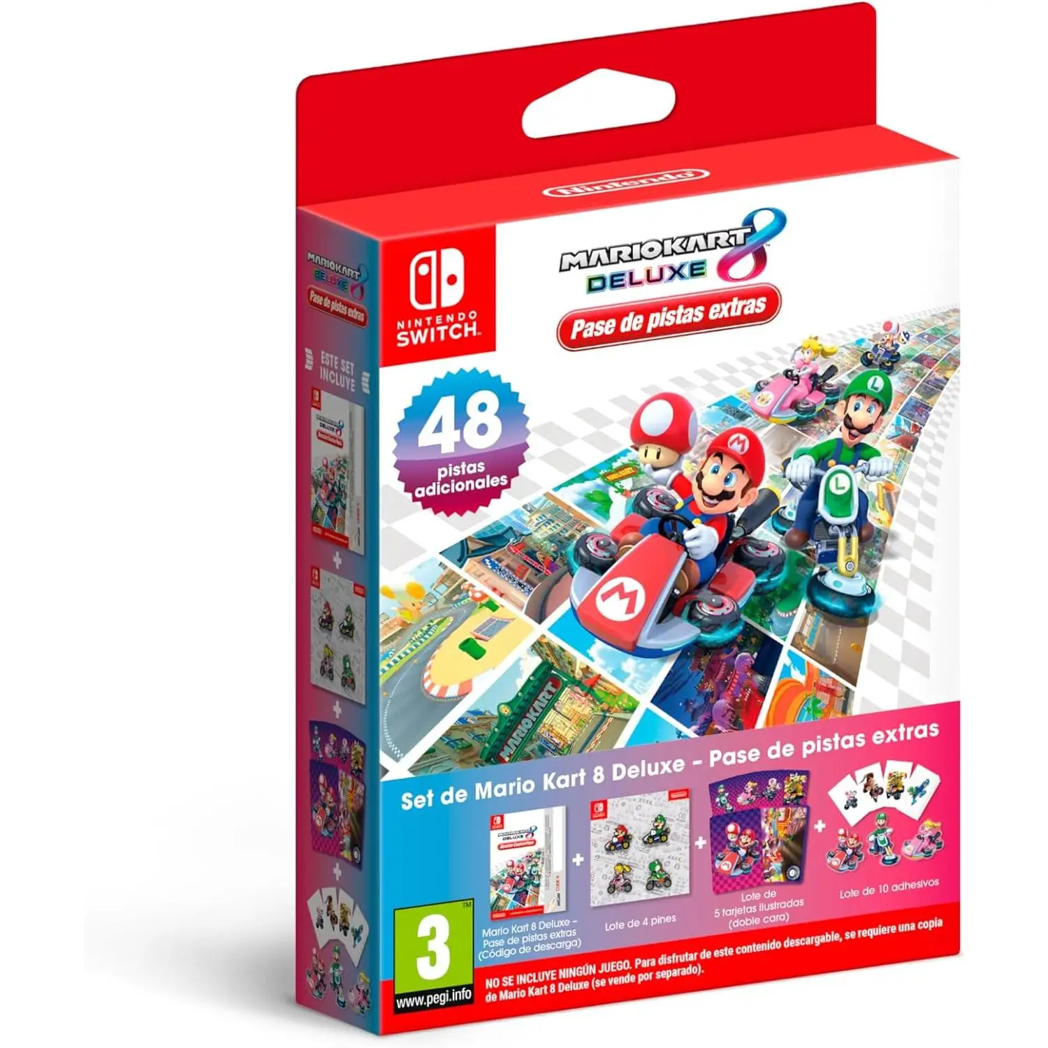 Nintendo Mario Kart 8 Booster Pack additional content (48 extra tracks), download code-game for Nintendo OLED Switch-(version is)