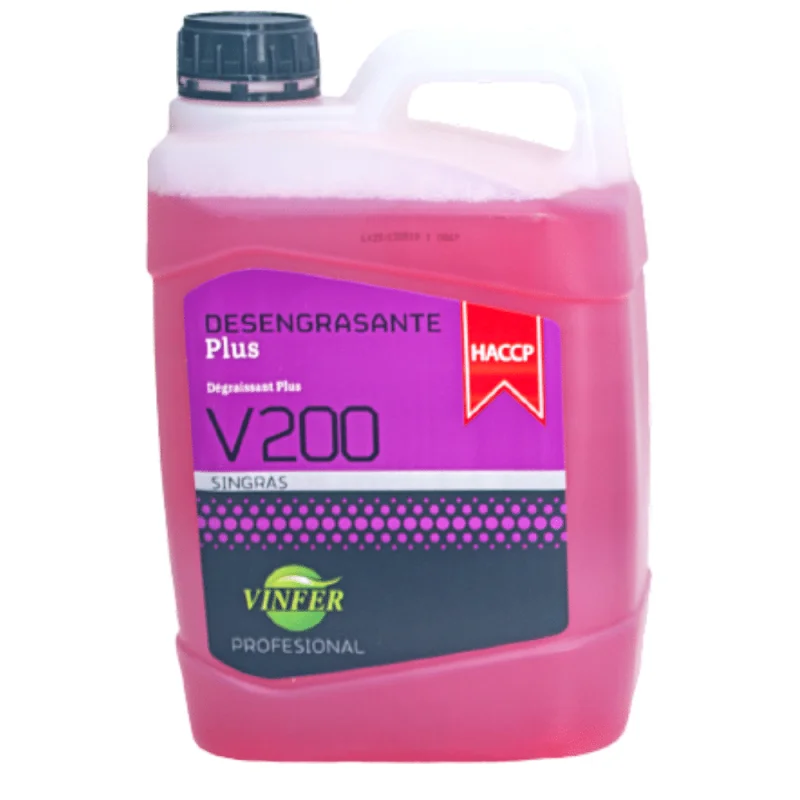 Desengrasante Plus V200 Vinfer 5 Litros para Limpieza de Superficies