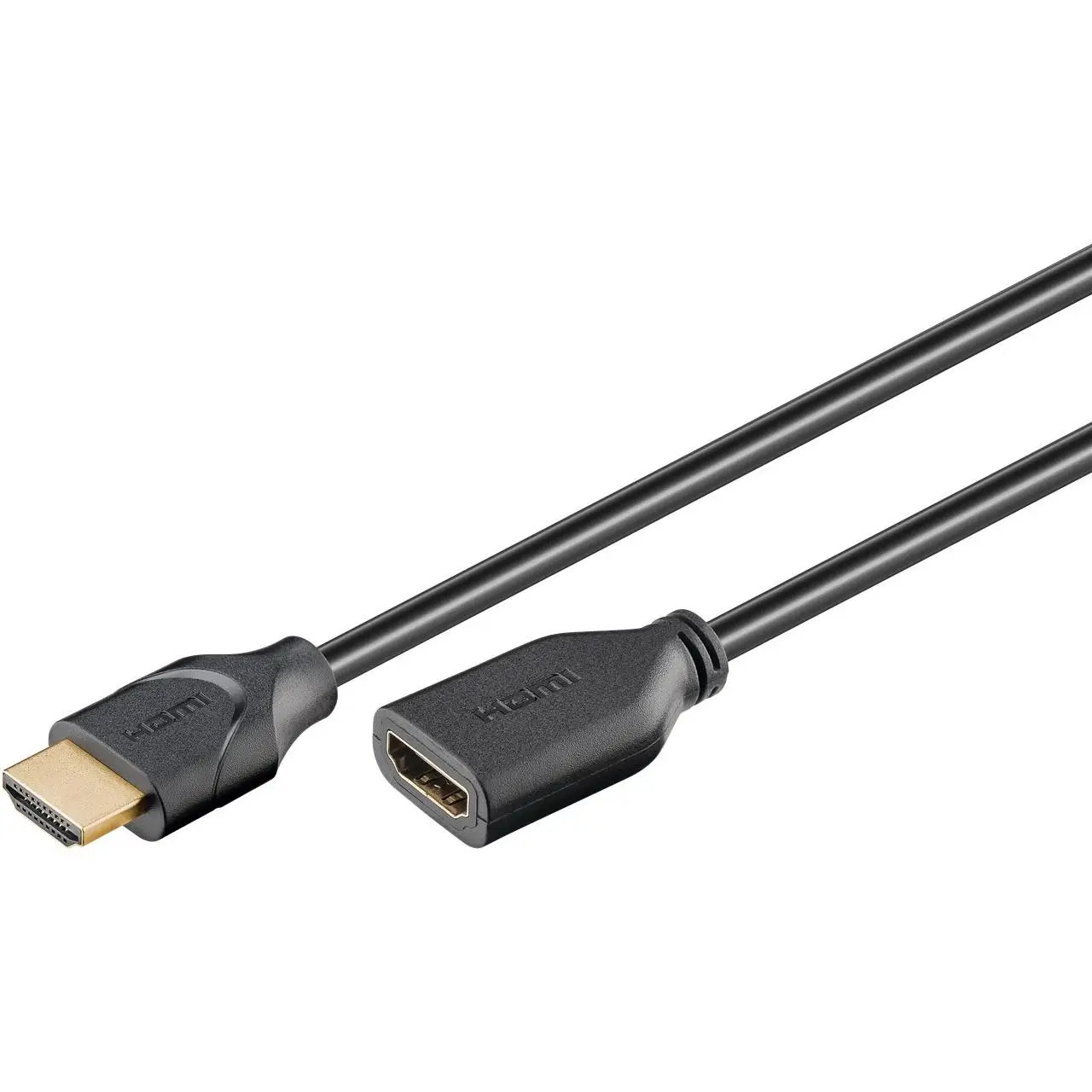 Goobay 61308 Cable de extensión HDMI de alta velocidad con Ethernet (4K@60Hz), Cable HDMI macho a hembra, Extensor HDMI UHD para PS5/Xbox/portátil/monitor, etc. / 1,5 metros