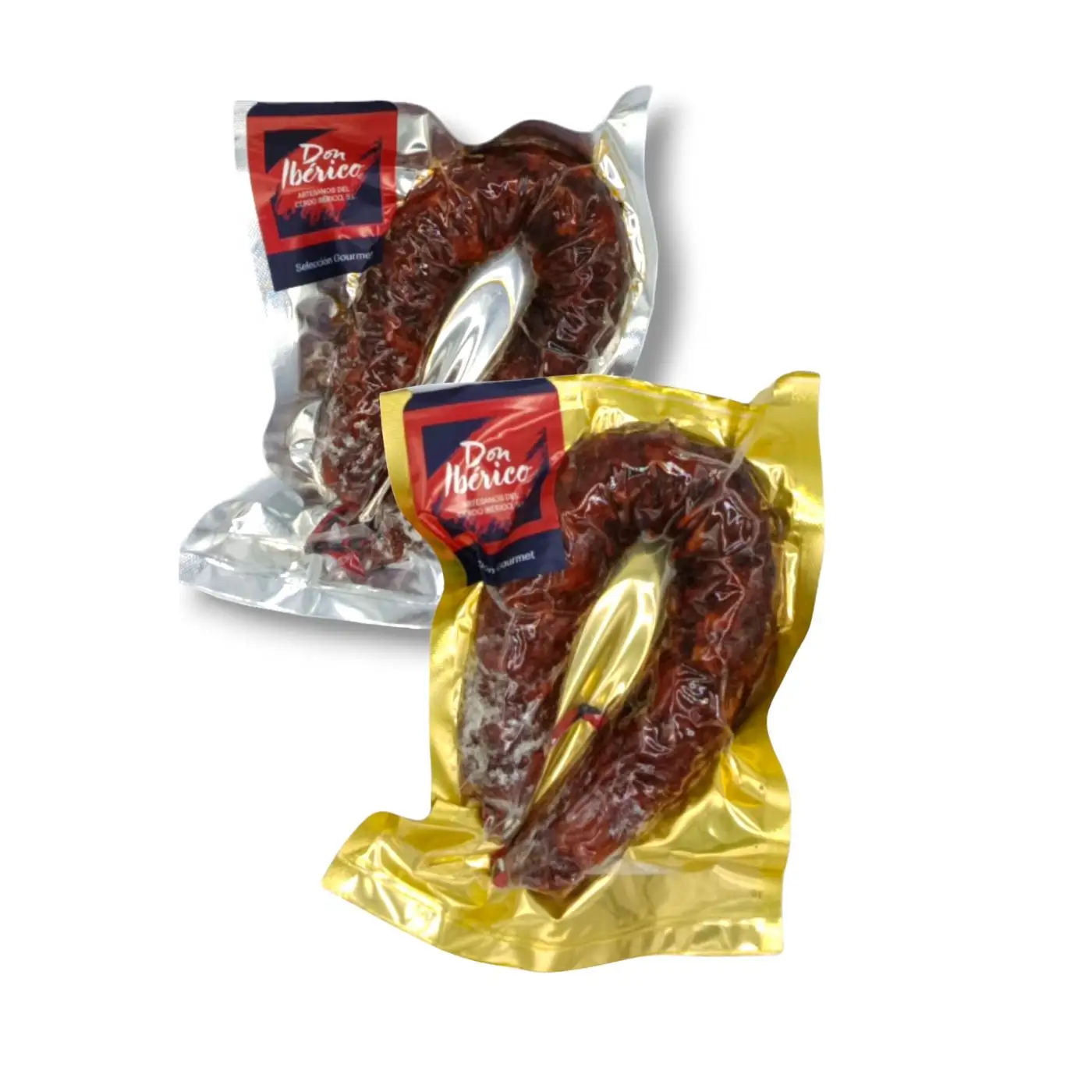 PACK 2 LONGANIZA 100% IBÉRICA DE CHORIZO DE BELLOTA - 400-500 gramos - A elegir PICANTE o DULCE - Tradicional , Natural y Artesanal - Don Ibérico