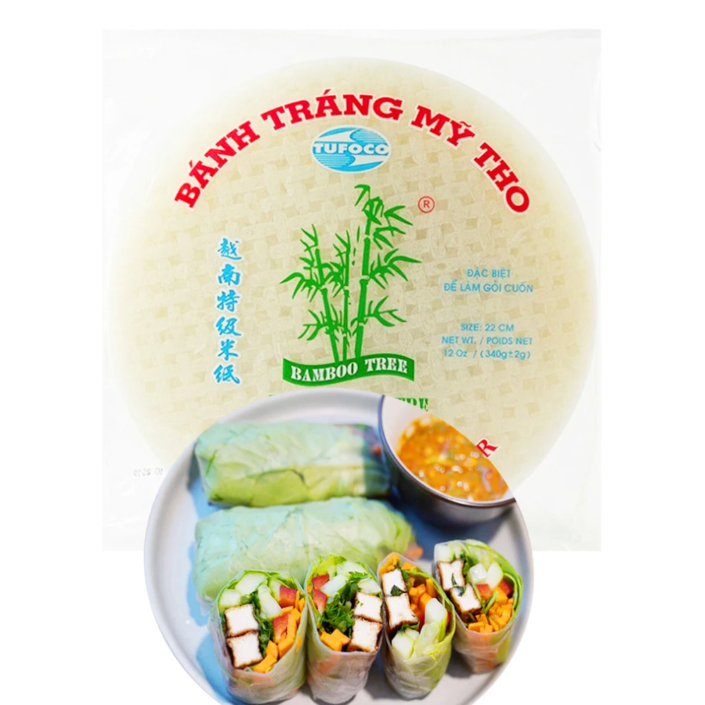 Papel de Arroz Vietnamita 22cm  Redondo 340g Bamboo Tree