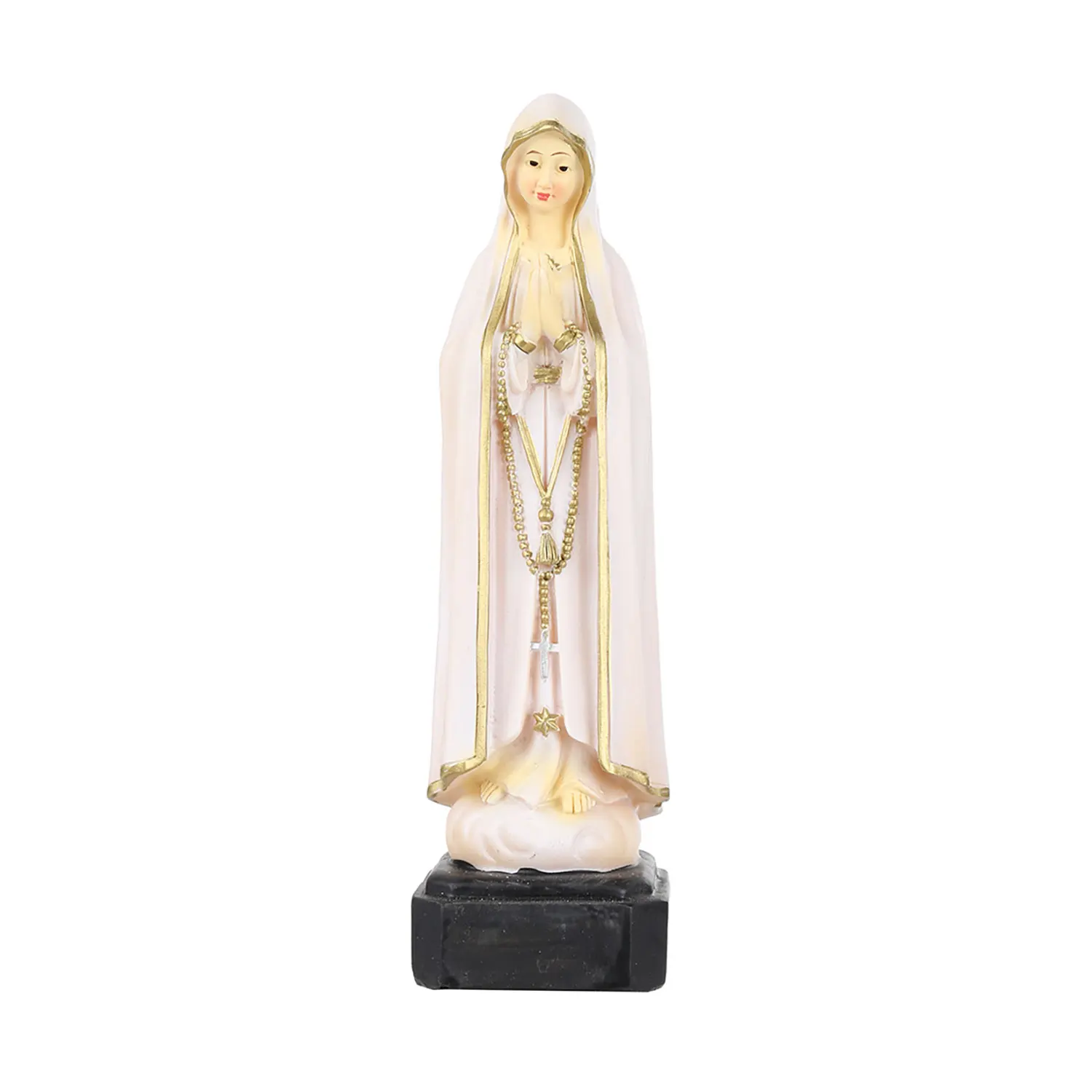 CM - Figura Virgen Esperanza Macarena, Virgen de Fátima, Virgen del Carmen, Virgen del Rocio. Estatua de la Virgen Hecha con Resina. Figura Religiosa para Regalar. Decoración Religiosa y del Hogar. Perfecta para Capillas, Iglesias, Colegios Religiosos
