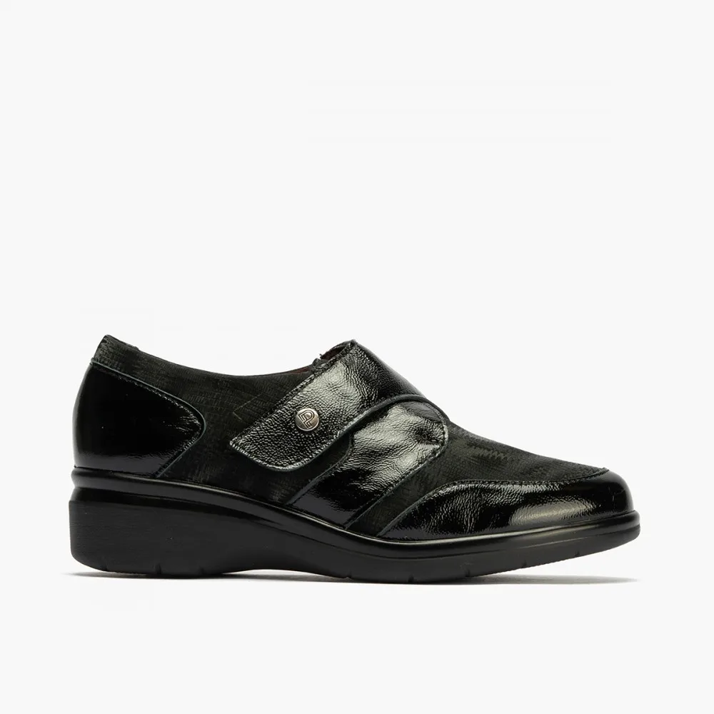 Zapatos casual mujer PITILLOS 10721 NEGRO BLUCHER LYCRA CON VELCRO NEGRO 37247 25I