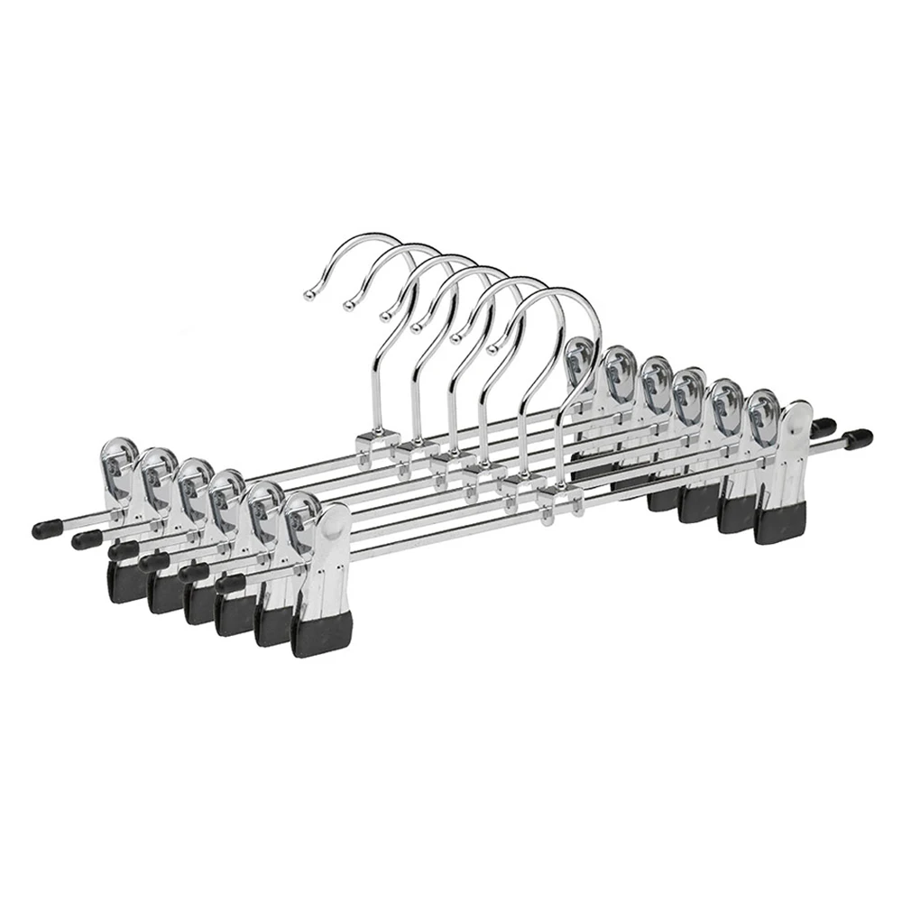 Aicasa Metal Hangers for Pants 30 cm with Steel Hook and 360° Rotating Clips, Non-Slip, Space-Saving Design, available in Pack of 6, 12, 24, or 48, Ideal for Skirts and Trousers. #1