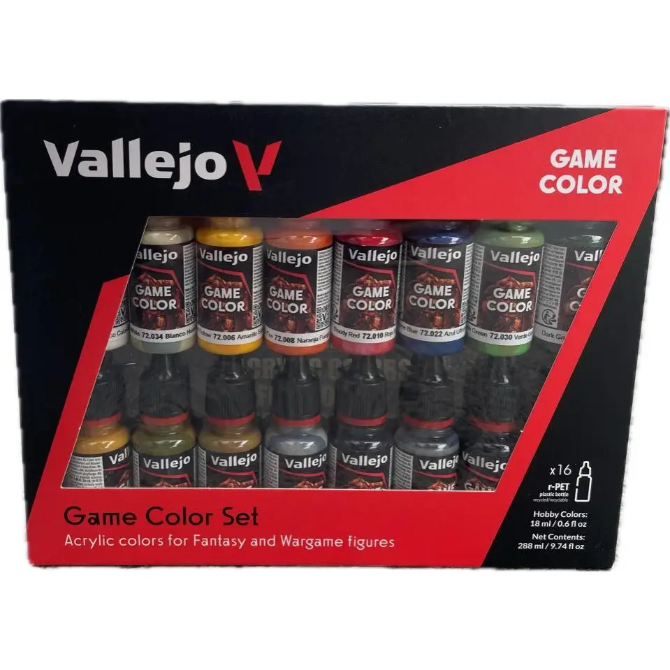 GAME COLOR VALLEJO SET: Introduction-16 Hobby acrylic Colors