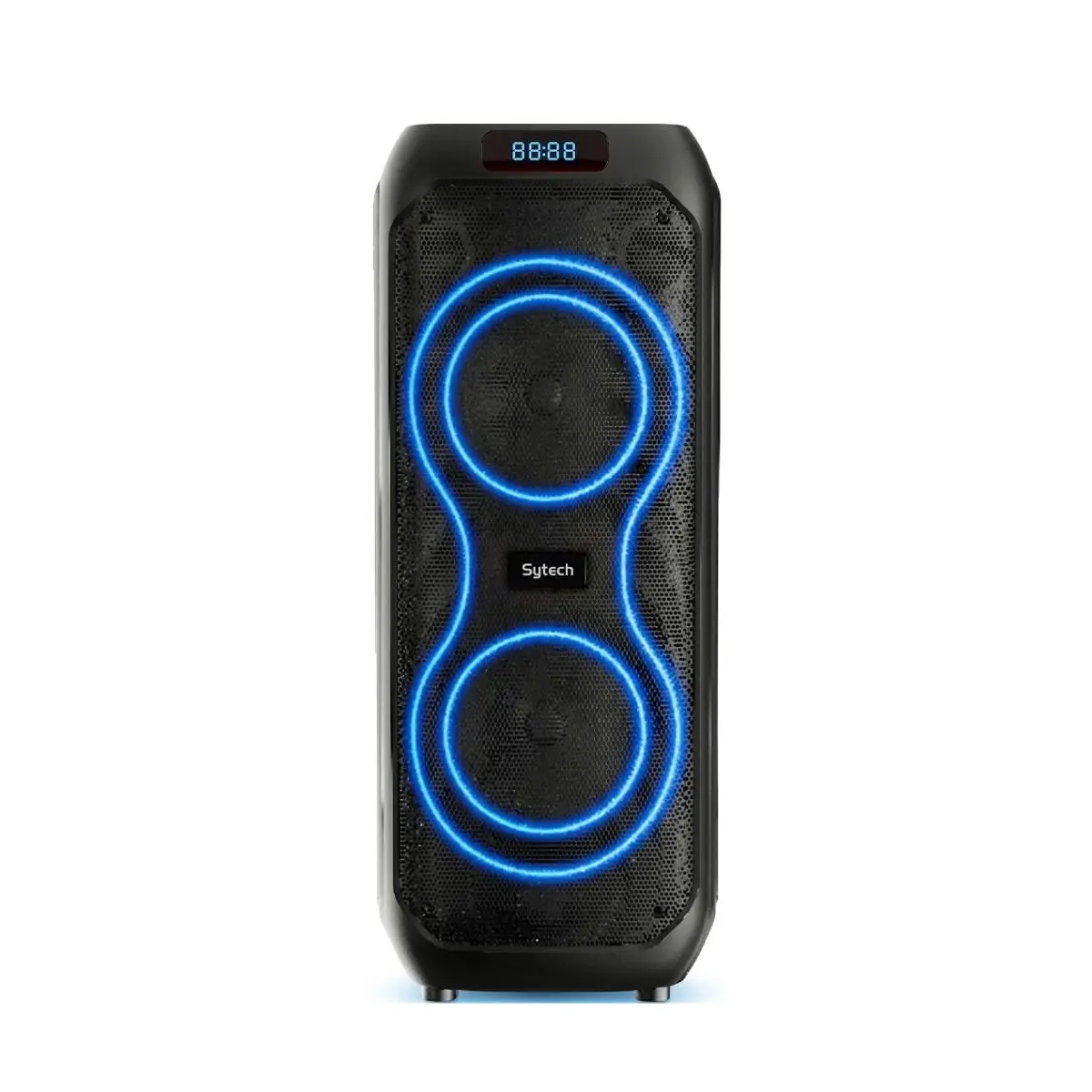 Altavoz portátil Sytech Zamba Flow 90W 290 Bluetooth V5.3 con micrófono y mando negro