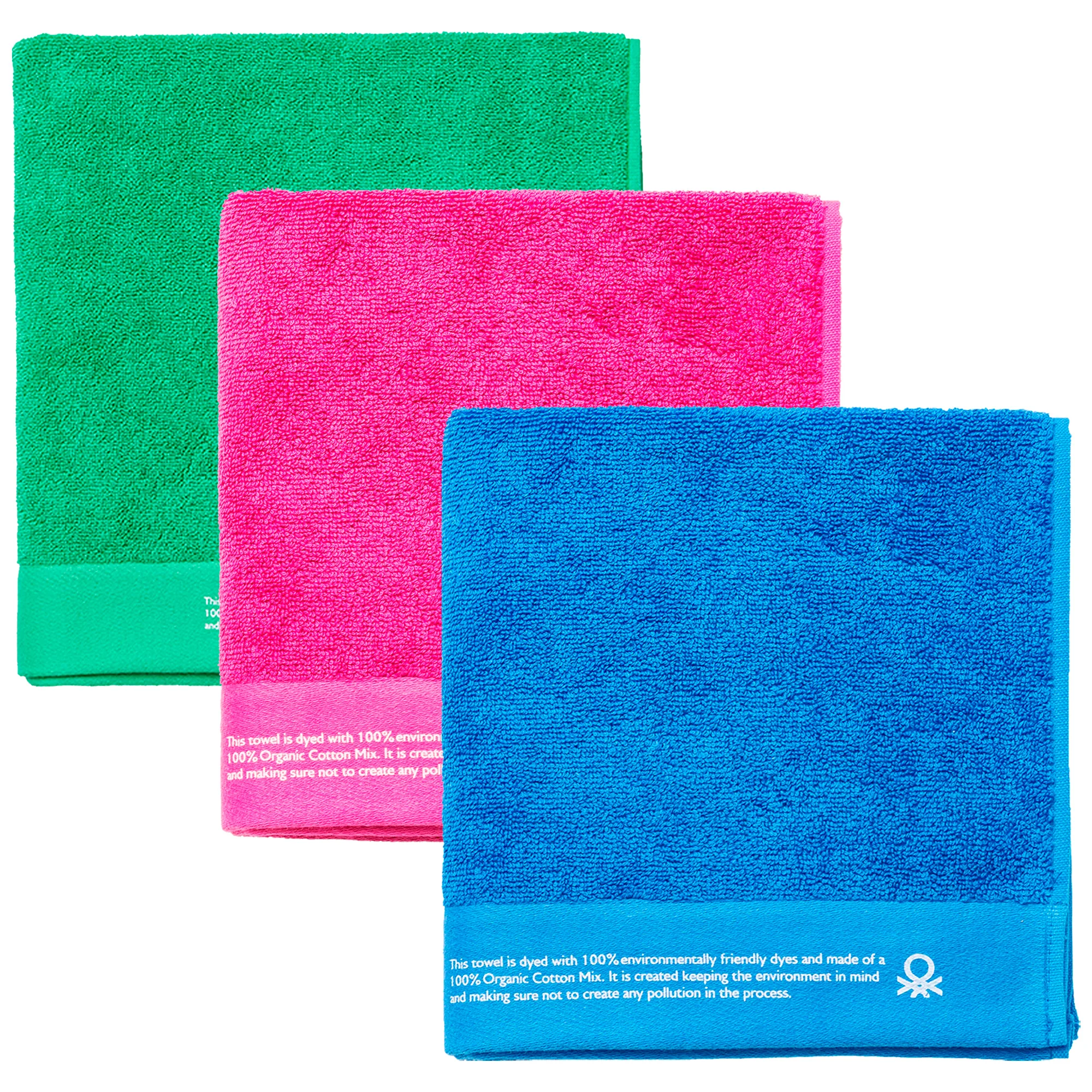 Benetton: 450gsm organic cotton bath towel set of 3