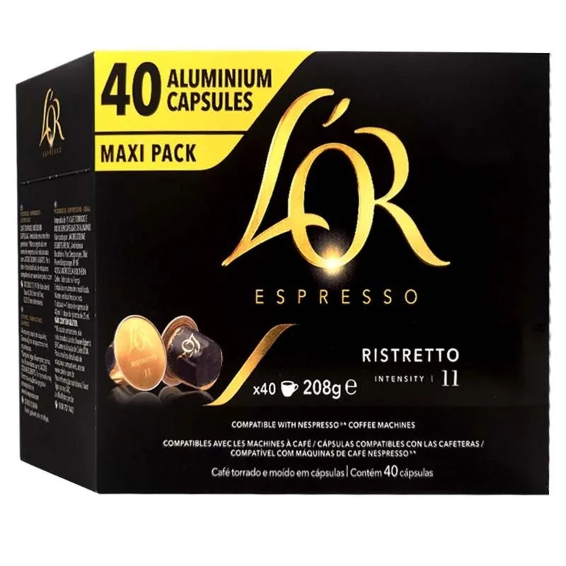 Ristretto L'OR 80 Nespresso compatible Maxi Pack capsules