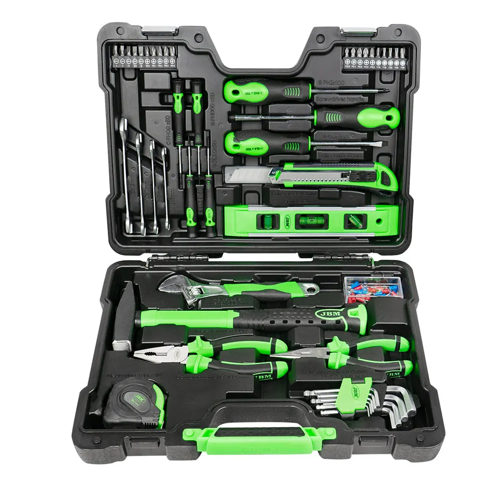 Jbm tool case model 54258 of 77 zinc plated - complete set of hand tools for the home. Motorcycle, car and engine, excellent price