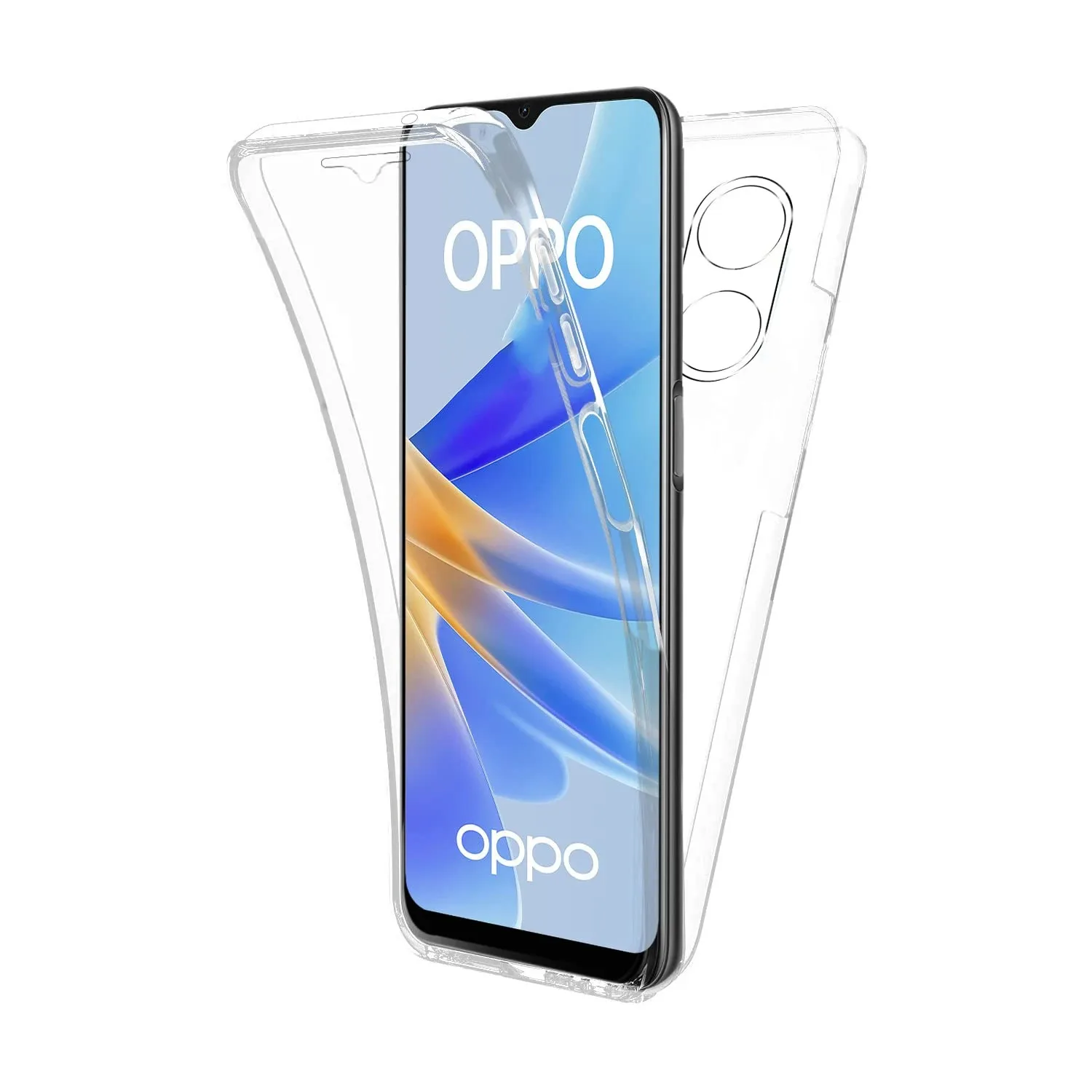 Funda Para Oppo A98 5G Doble Cobertura 360 Transparente Carcasa Híbrida Delantera Flexible + Trasera Rígida Anti golpes Antiarañazos Absorbe Impactos Ajuste Perfecto Envío Desde España