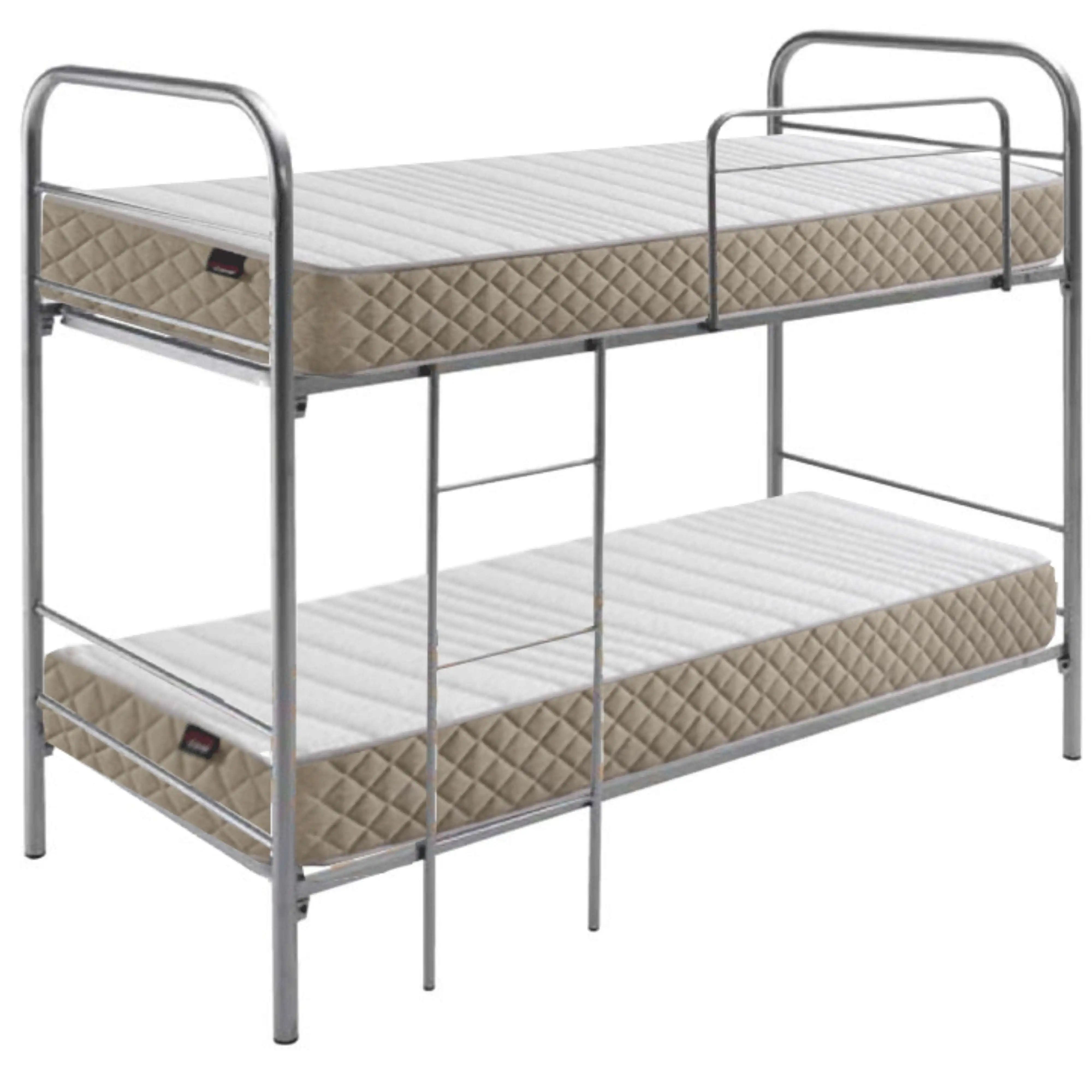 Miroytengo Litera Eco Metal en Color Plata con Somieres Escalera y Barandilla 90x190 cm - Ahorra Espacio