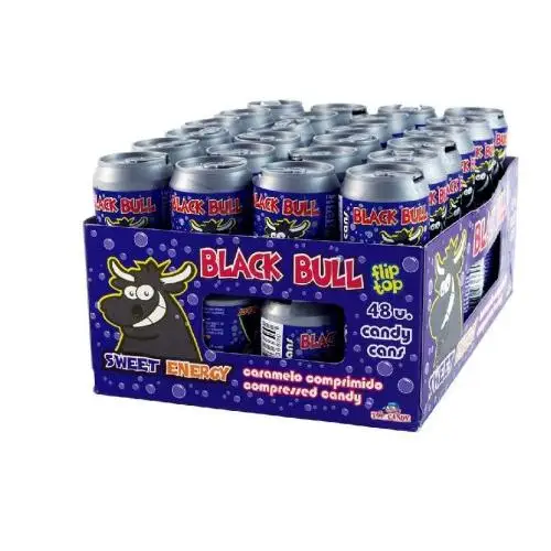 Black Bull Botellas con Caramelos Comprimidos - Marca Top Candy 48 Unidades