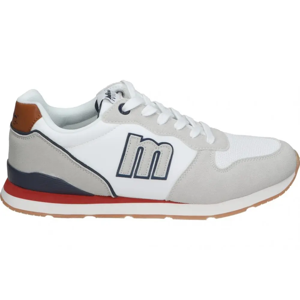 MTNG | Mustang Joggo Classic men's Casual Sneakers-white sports with details-lace-up Sneakers-Casual style-comfortable-versatile-84467 model