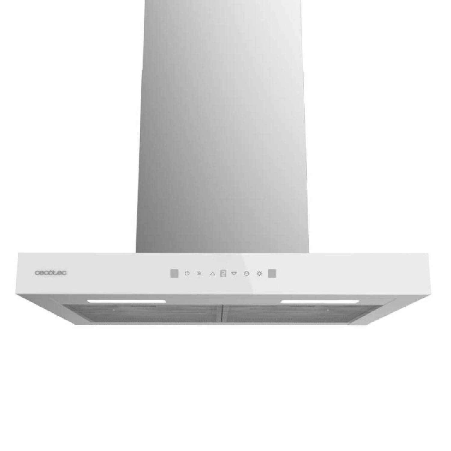 Cecotec Blanco Campana Extractora 60 Cm Tipo T Bolero Flux Tt 605500 Glass White A++. 70W, Frontal Cristal Bajo Consumo