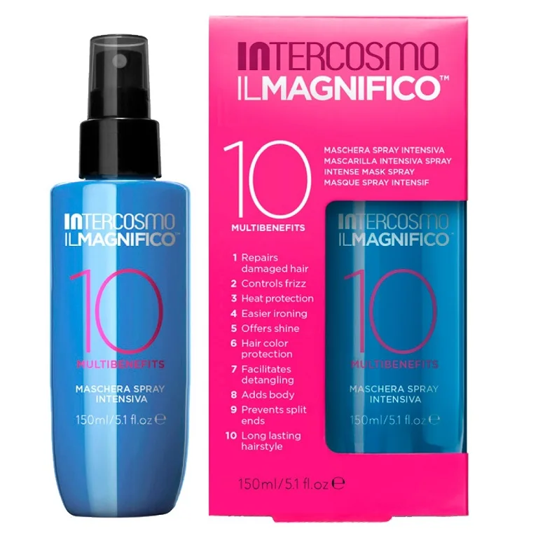 Intercosmo Il Magnifico 10 – Mascarilla en Spray Sin Aclarado 150 ml para Todo Tipo de Cabello