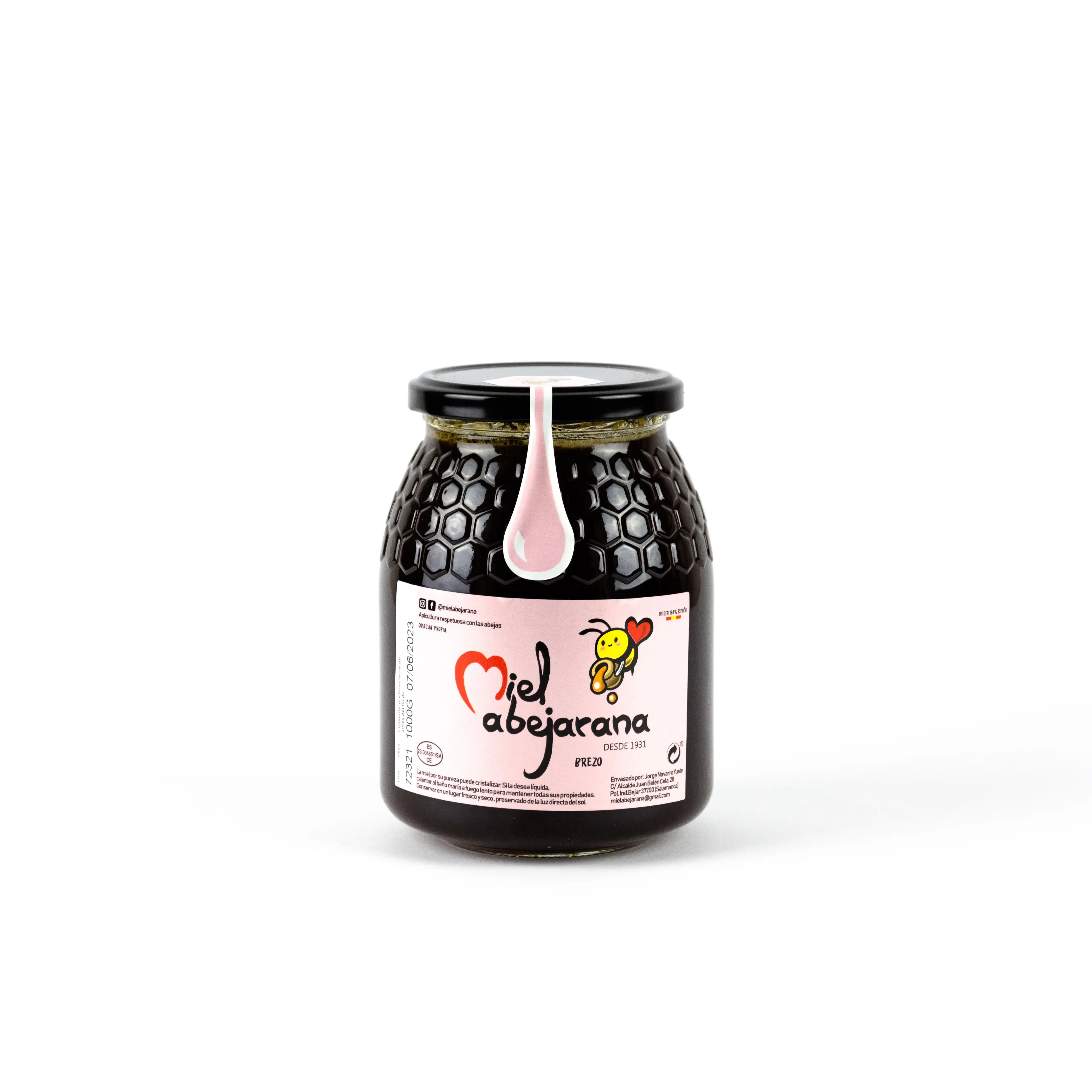 Miel de Brezo 1000g - Artesana, Procedente de Apicultura Sostenible y 100% Origen España - Miel Abejarana