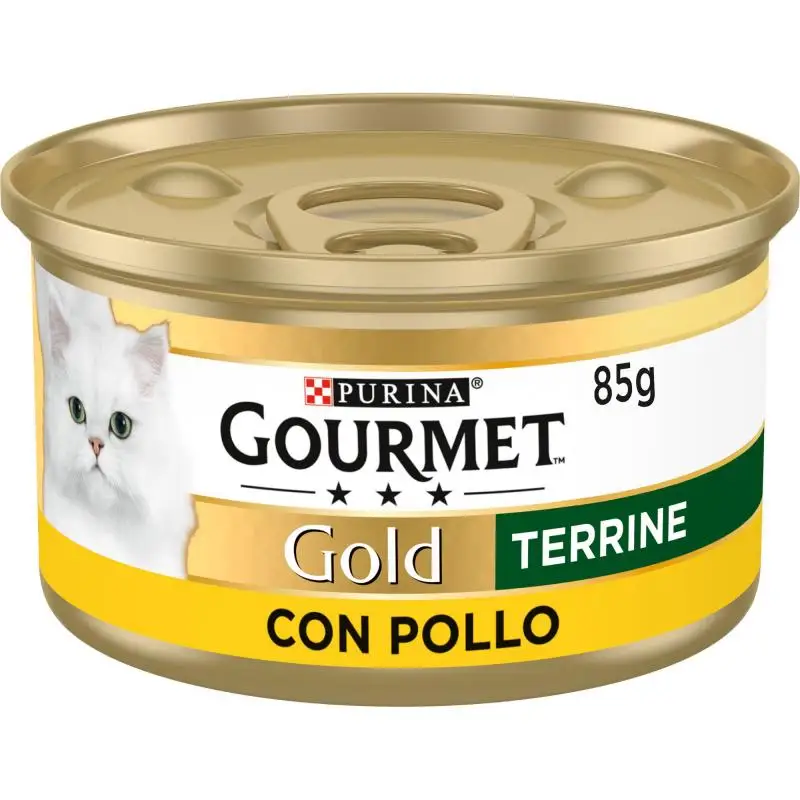 Gourmet Gold Terrine Lata de Pollo para Gatos - 24 unidades x 85 gr