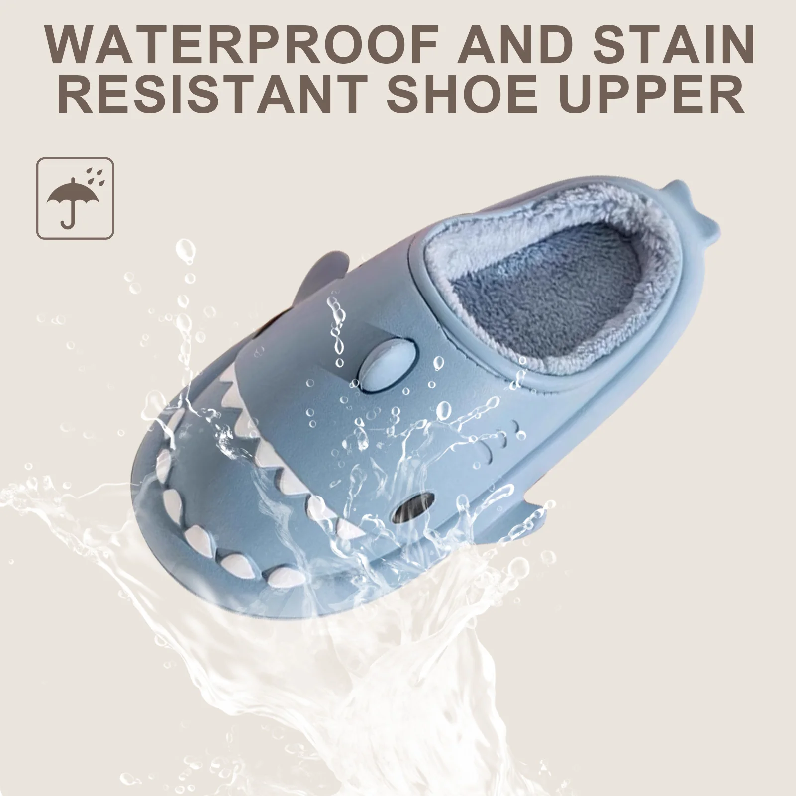 S7 star women's house slippers size 36-41, winter warm non-slip slippers, cotton house slippers, comfortable interior, fashionable animal shark design