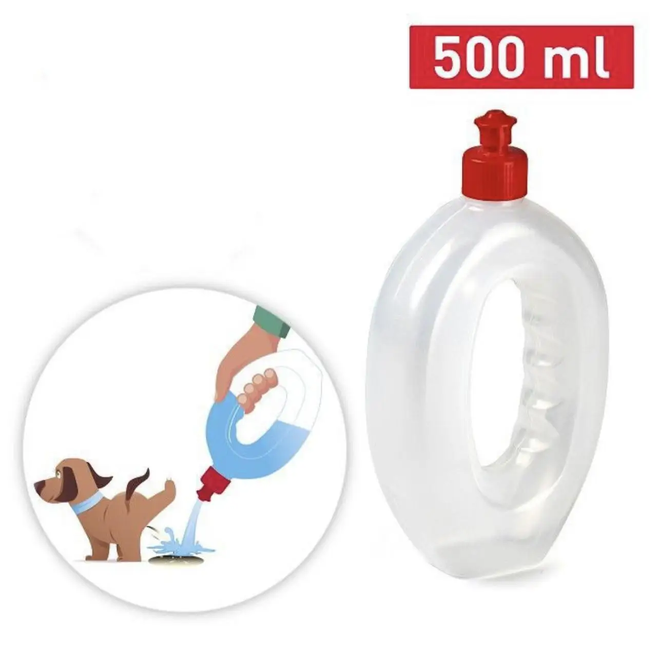 500ML PIPI CAN bottle for cleaning your dog's pipi with push-pull stopper pet accessory