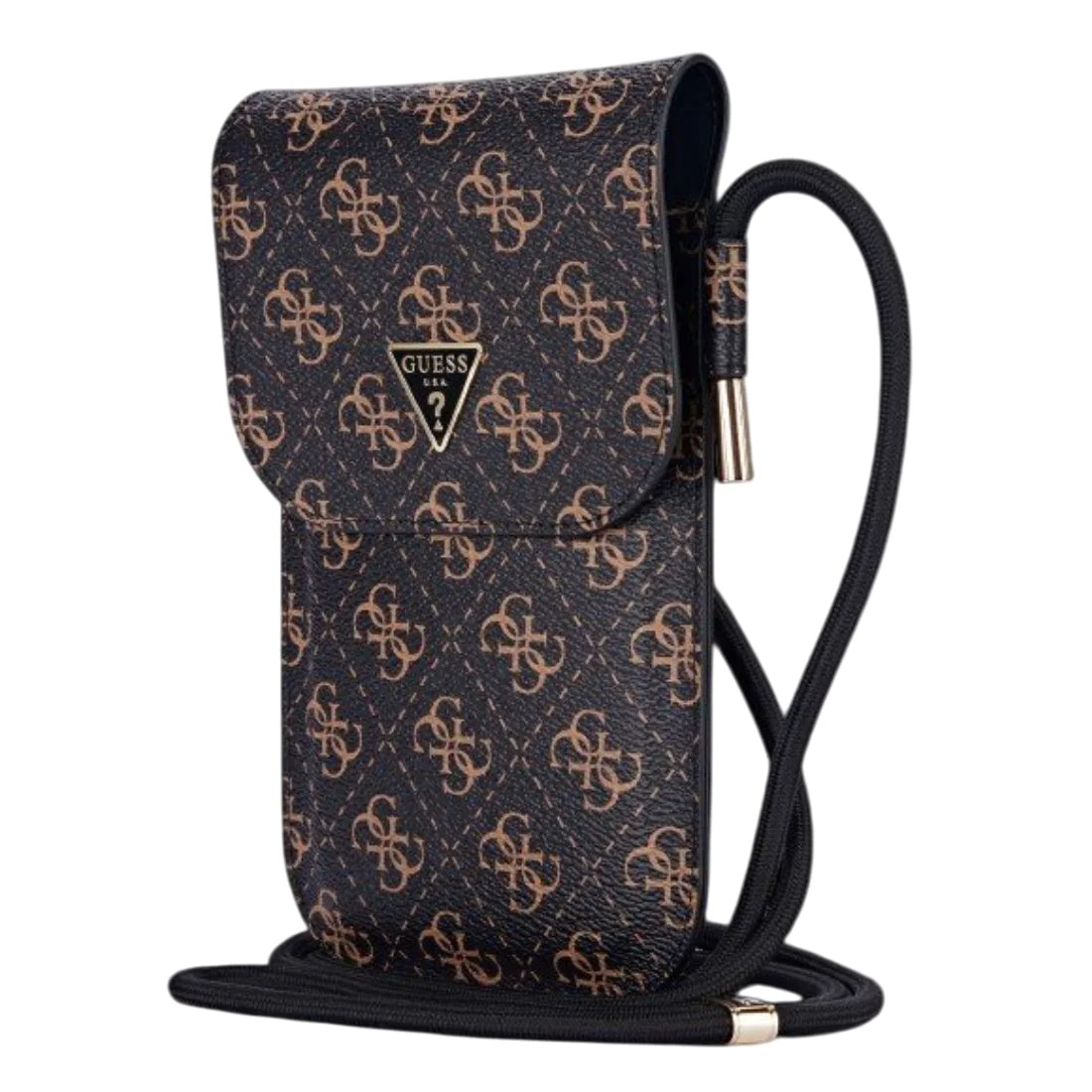 GUESS BANDOLERA 4G TRIANGLE CORD NEGRO: El toque perfecto de estilo y comodidad
