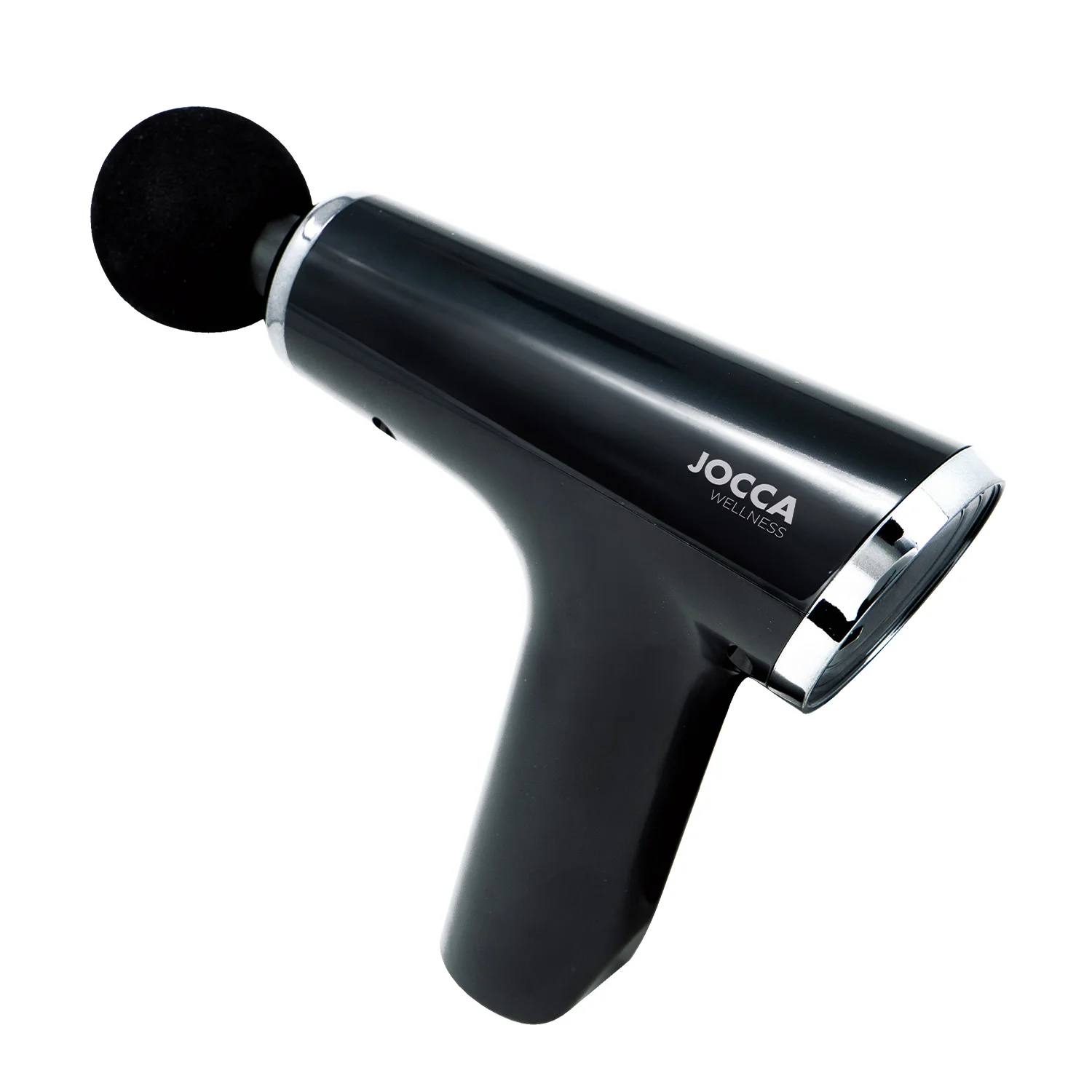 Pistola de masaje Jocca de alta frecuencia, 6 velocidades, 4 cabezales intercambiables, mango ergonómico, diseño compacto y ligero, batería de litio 1800mAh, alivio de tensión muscular eficaz