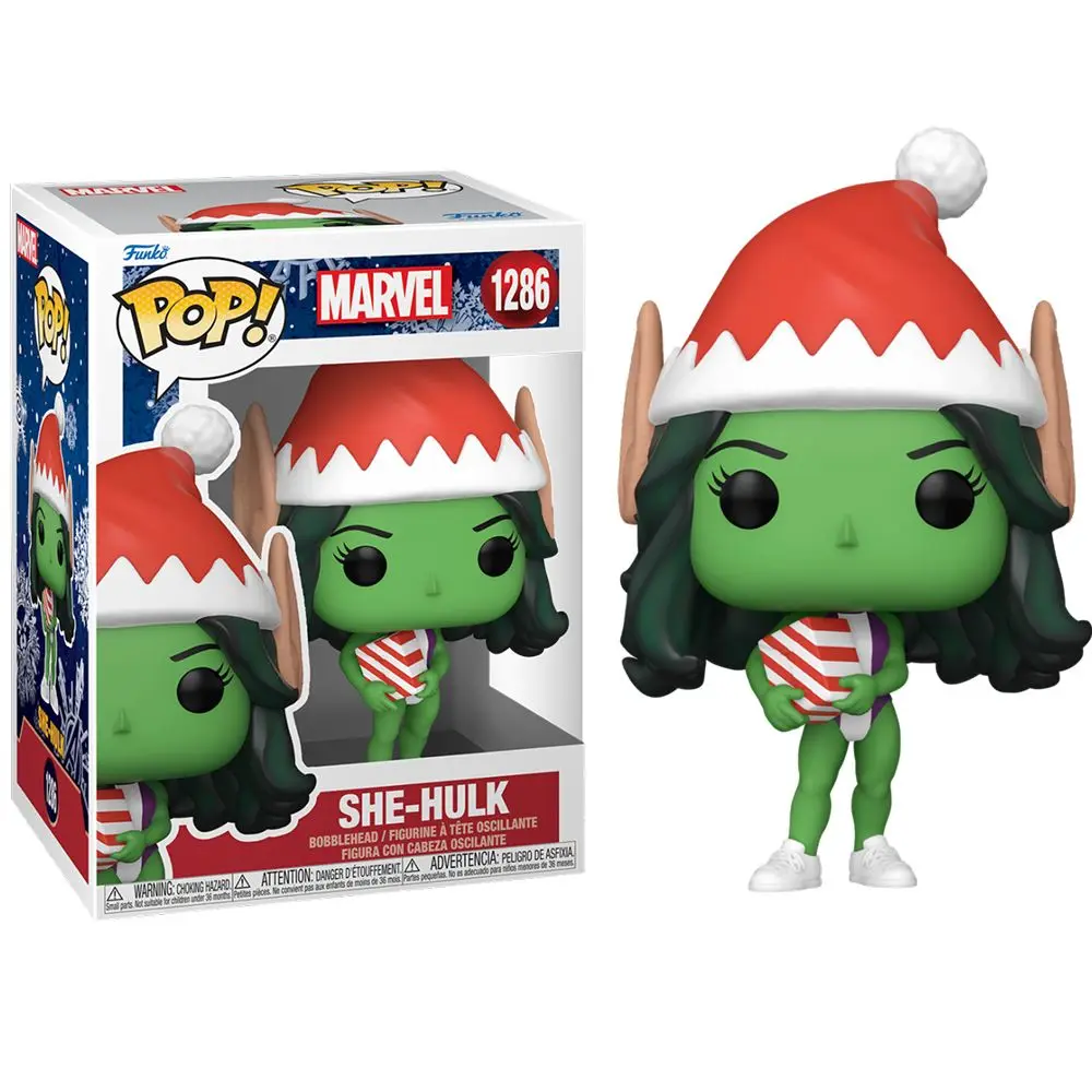 Funko Pop!  Marvel Holiday - She-Hulk Elfa, 72189, Nº 1286, TIENDA CON LICENCIA OFICIAL