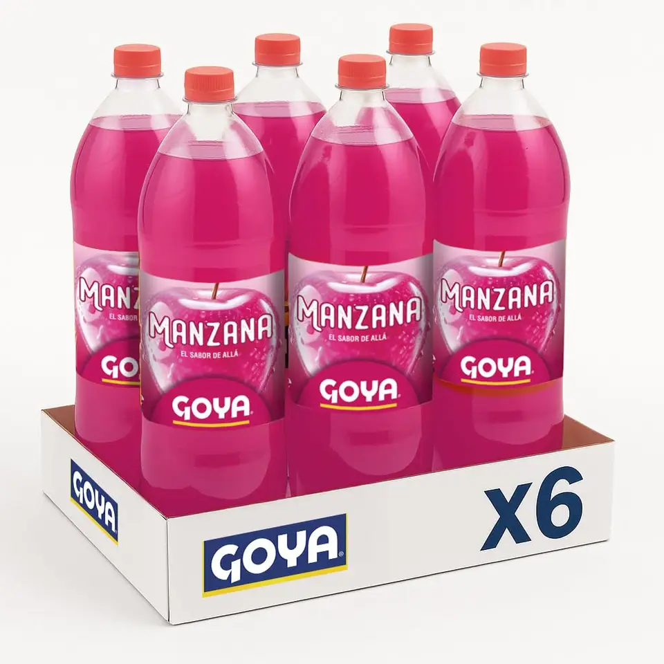Refresco sabor manzana caramelizada y goma de mascar Goya 6 x 2l, formato práctico ideal para compartir, refrescante y auténtico 2