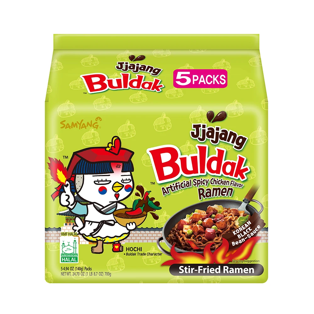 Samyang Jjajang Buldak Ramen Hot Chicken Favor Ramen Coreano 140g x 5