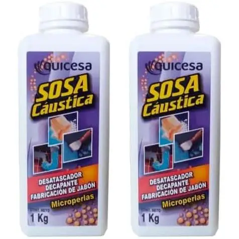 Sosa caústica desatascador y decapante en microperlas 1kg. Pack 2 uds