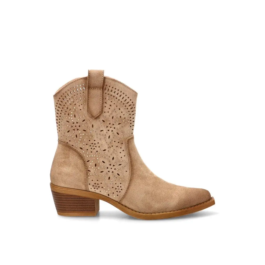 BOTINES CALADOS ZENICE 31126, ETIKA MUJER, TAUPE