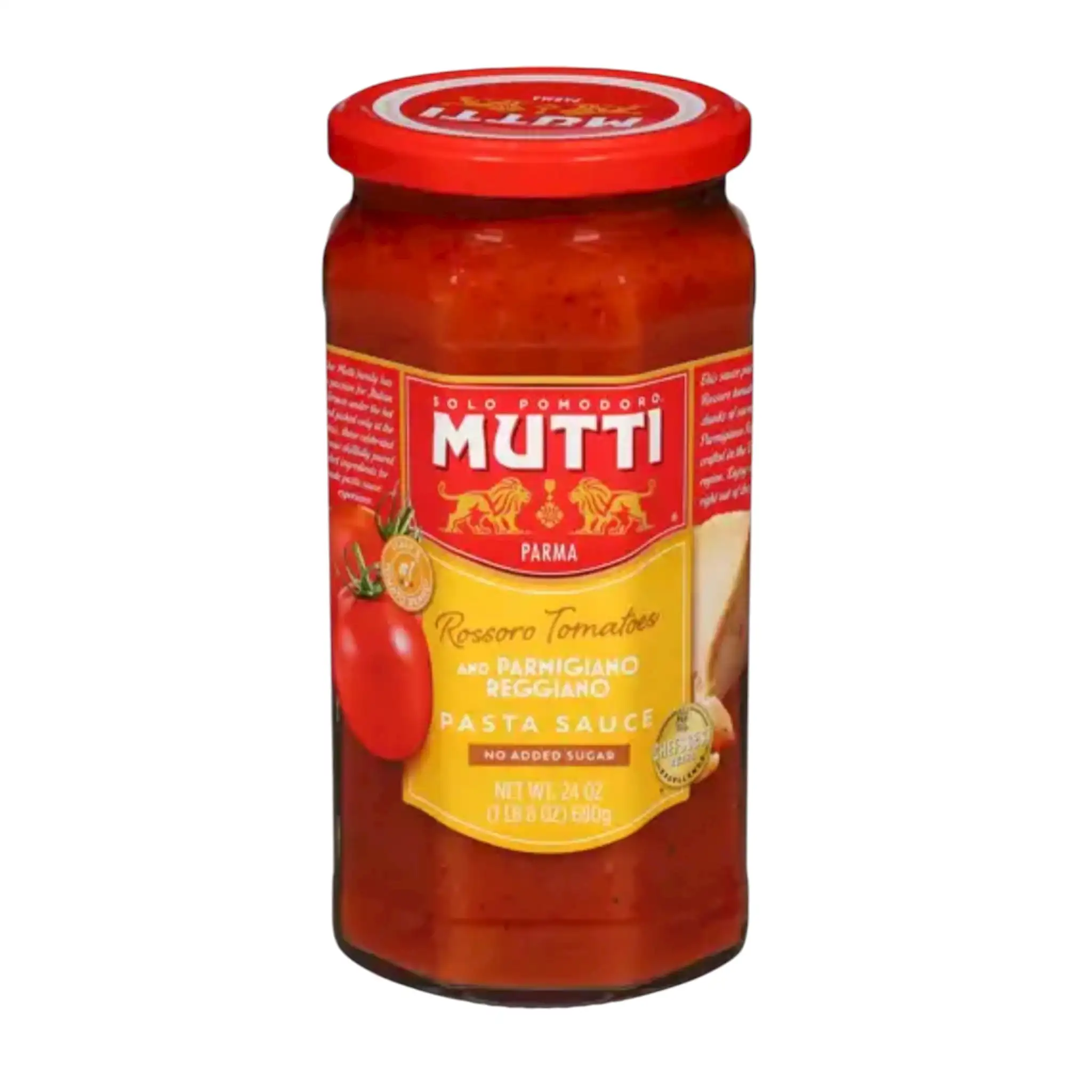 Mutti Salsa para pasta sin azúcar Rossoro de tomate y parmigiano reggiano - 680 g (24 oz) - Mutti