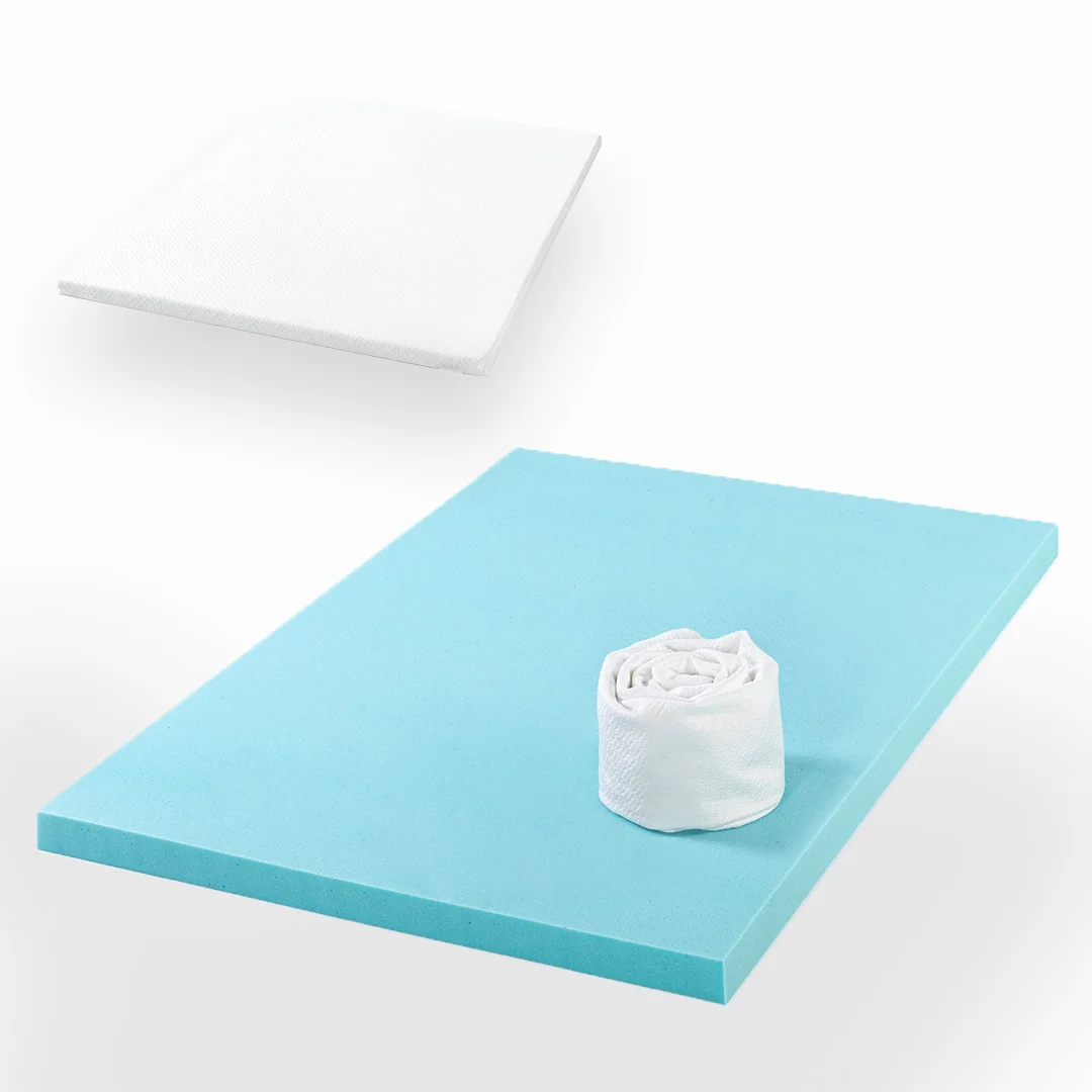 REAL CONFORT Topper Cubrecolchón de Viscogel Viscoelástico | Núcleo de Viscogel Transpirable | Funda Desenfundable y Lavable | Alivio de Presión Lumbar y Cervical | Fabricado en España