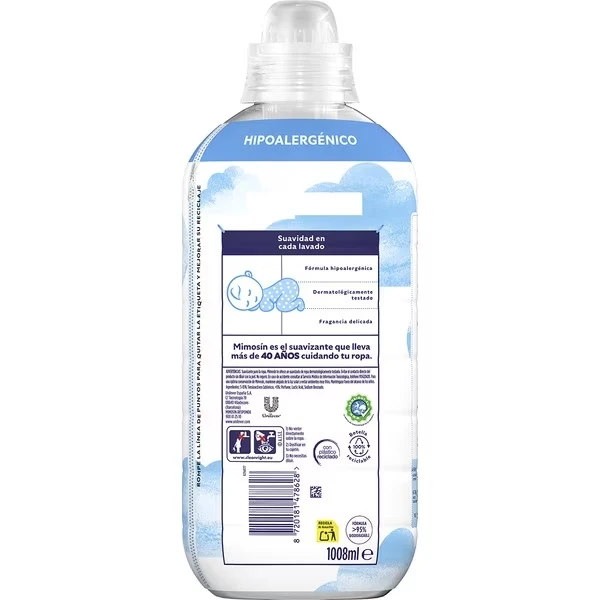 Pack of 8 - mimosín concentrated hypoallergenic soft and delicate caresses 8 bottles of 56 doses #3