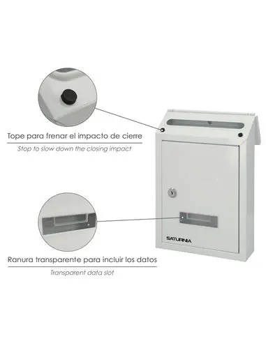 Wolfpack exterior mailbox residence white 205 x 300 x 70 mm