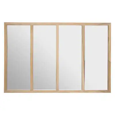 Factory Cuadros Espejo Decorativo Boer de Madera 116x76cm - Estilo Rústico
