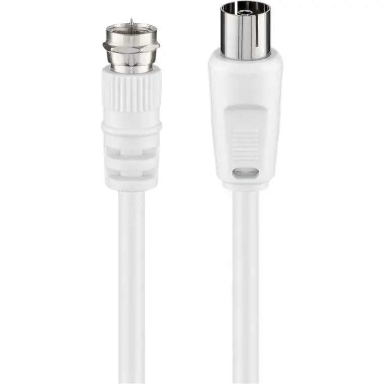 Goobay 11830 cable coaxial 3C-2V 2,5 m Tipo F Blanco