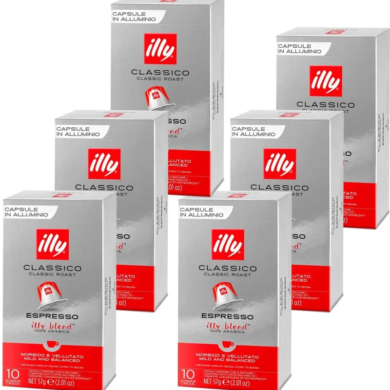 Classico Espresso Illy 60 cápsulas de café compatibles con Nespresso