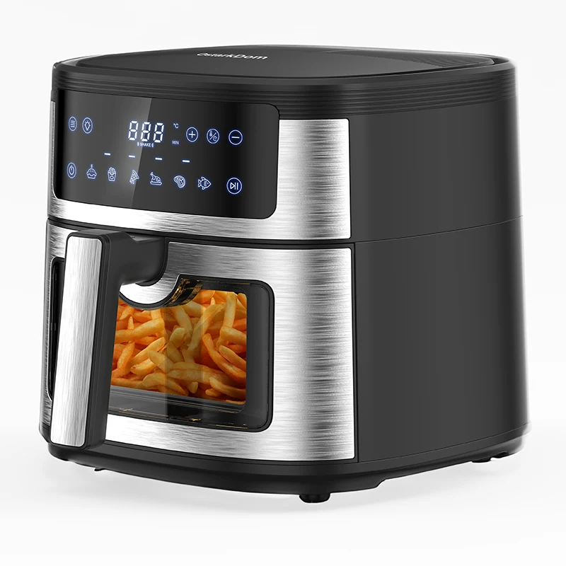 OstarkDom Freidora de Aire Digital ARANZOS 6L - 1500W Potente | Cocina Saludable sin Aceite (80% Menos Grasa) | 6 Preajustes + Agitación Automática | Cesta Teflón 6L Extraíble | 200°C, 60 Min | Segura y Fácil de Limpiar