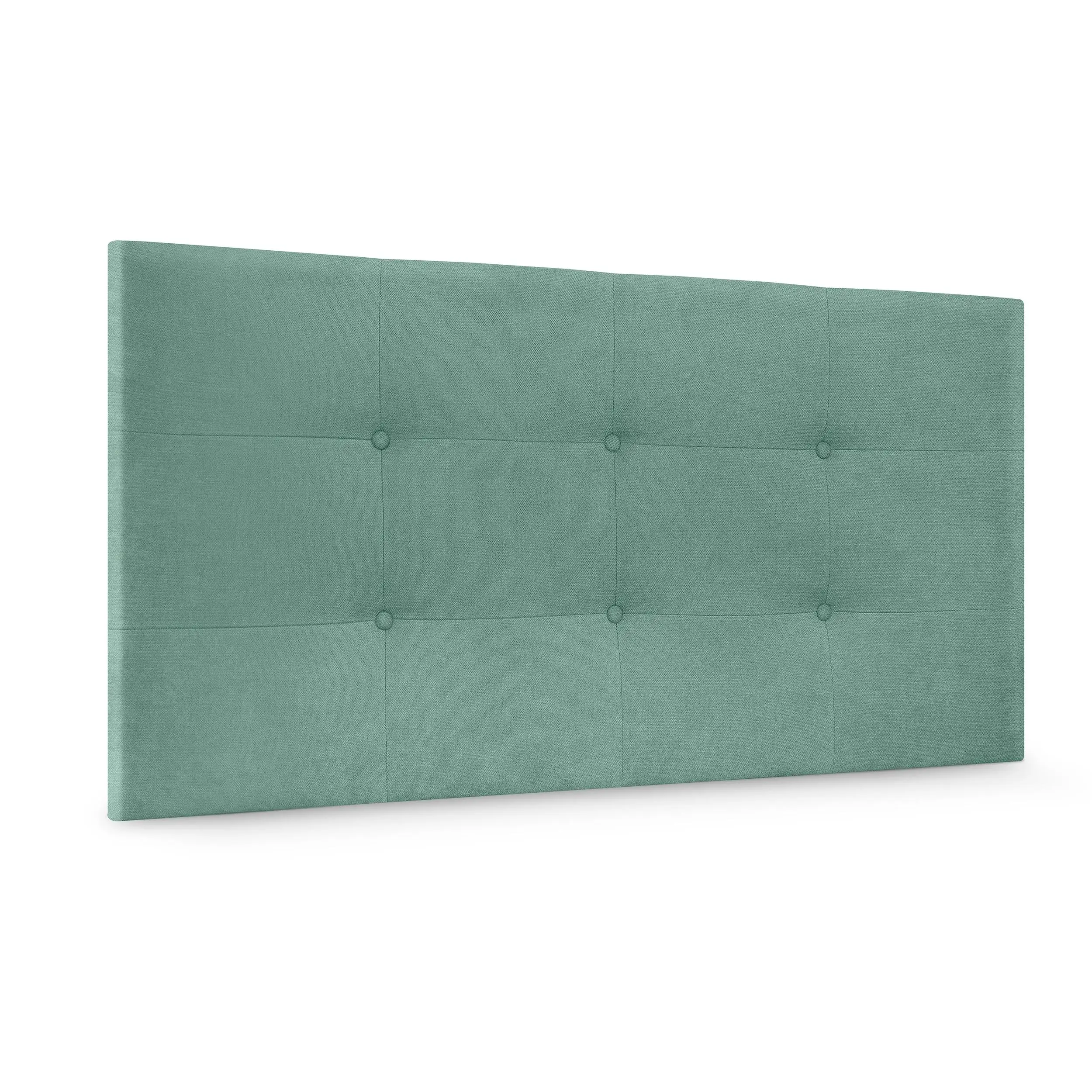 DHOME Cabecero Capitone Tapizado Polipiel o Tela Acualine con 8cm de Grosor Cabezales de Cama Acolchado Capitoné Cabeceros de Cama (Verde Agua Tela)