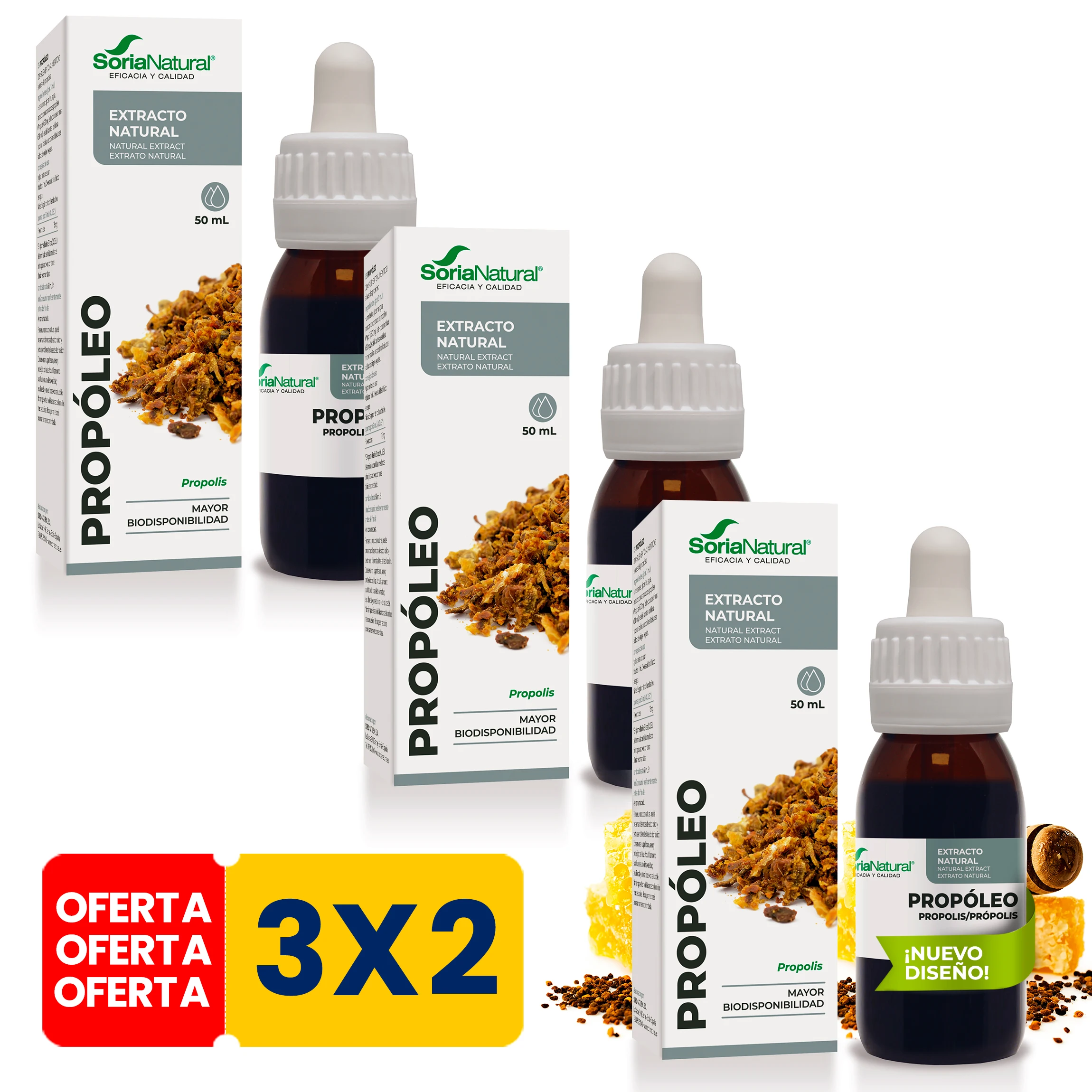 Propóleo Extracto Soria Natural - PACK 3 150 ml