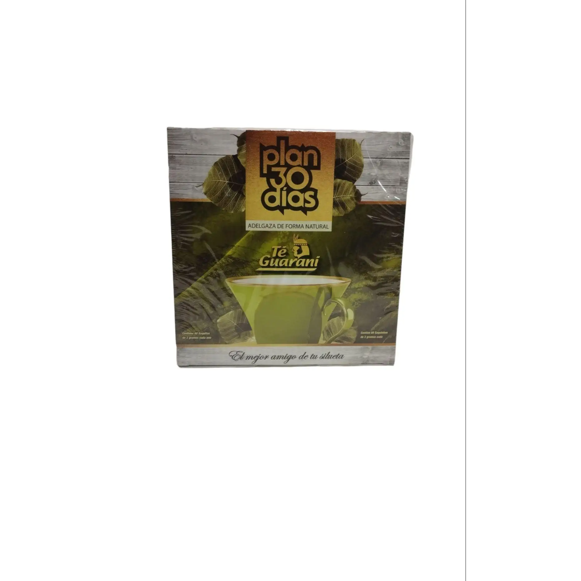 TE GUARANI - PLAN 30 DIAS - ADELGAZA DE FORMA NATURAL - TÉ - 60 SAQUITOS DE 3 GRAMOS CADA UNO