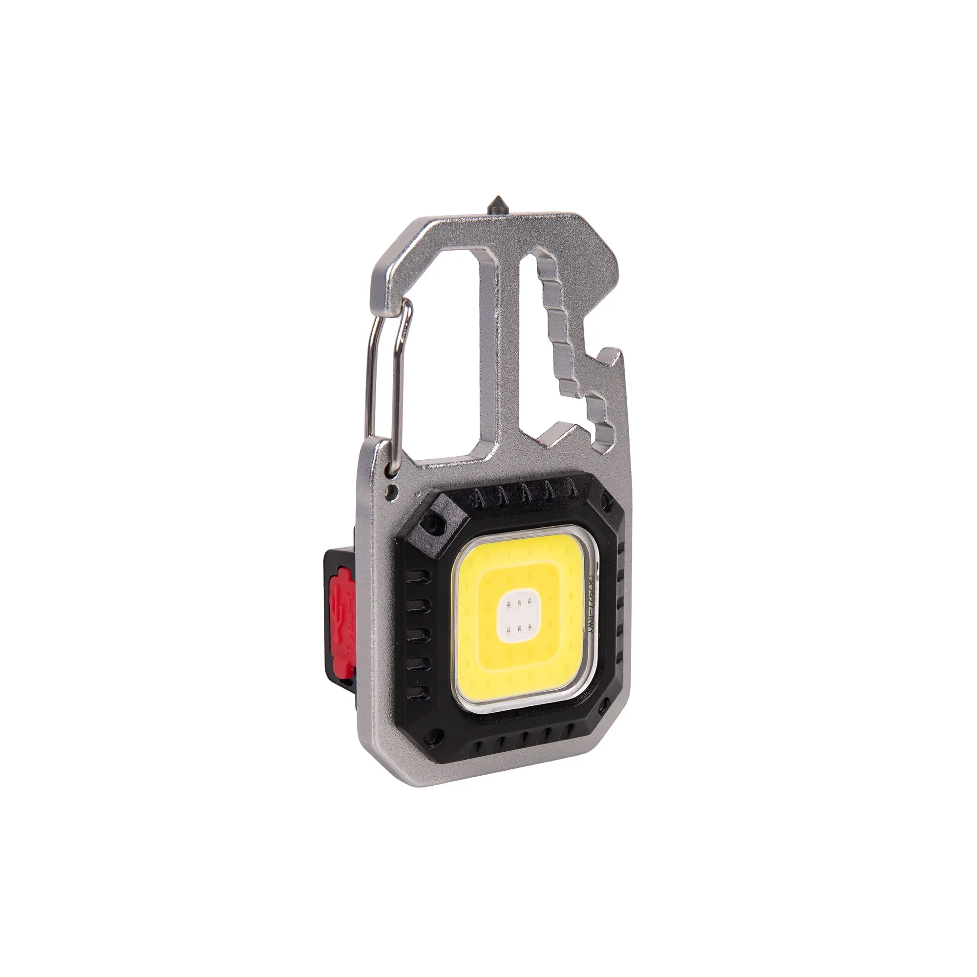 Cofan Mini Linterna LED COB Recargable 500 lm, 7 Modos de Luz, Llavero, Abrebotellas, Puntas y Llaves, Llavero Multifuncional