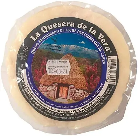 The cheese factory on the side. Extremadura cheese batch-1 semi-cured goat cheese with paprika and 1 natural semi-cured goat cheese