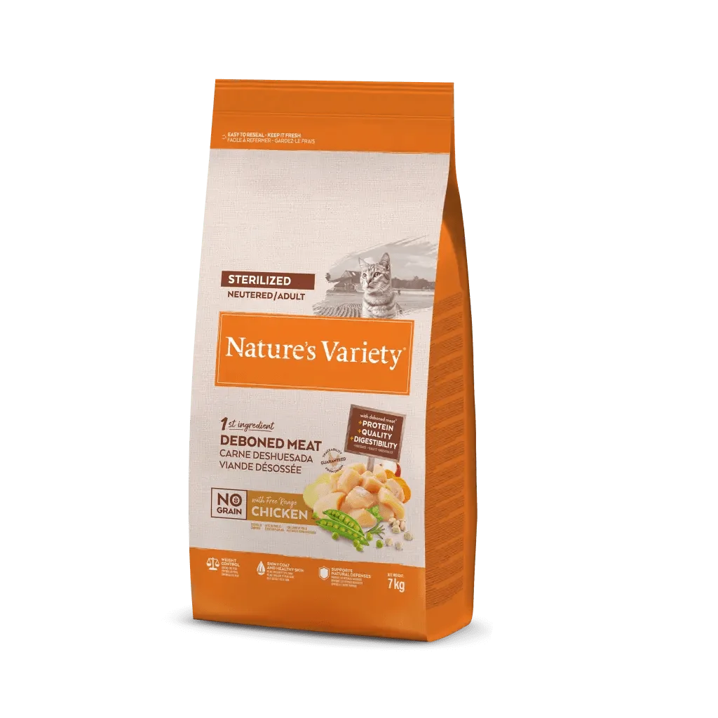 Nature's Variety No Grain Sterilized Adult Pollo - Comida para Gatos Adultos Esterilizados de Pollo