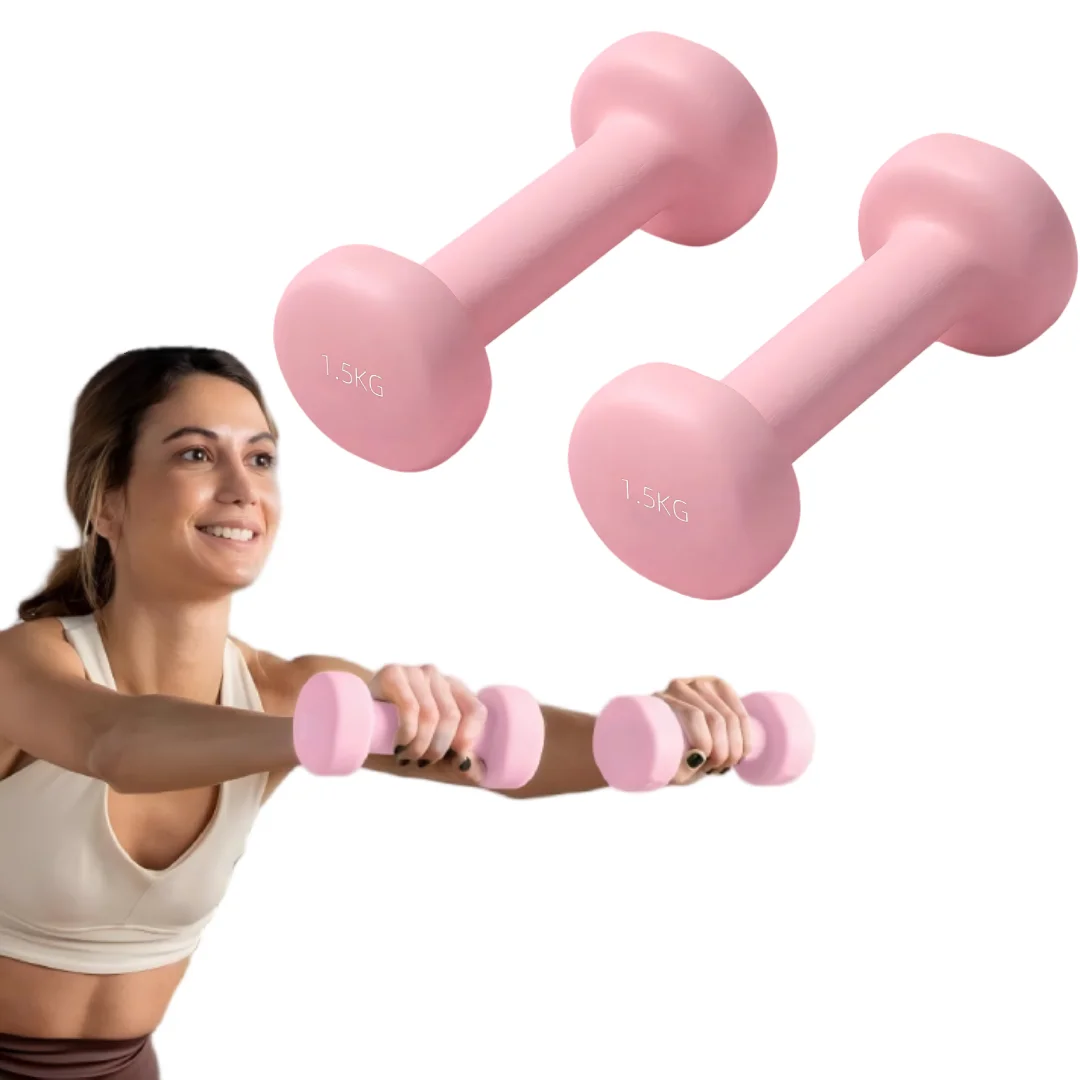 DECODEKO Mancuernas Hexagonales de 0.5 a 6 kg (2 unidades) , Núcleo de Hierro, Antideslizante y Anti-Rodadura, para Entrenamiento en Casa y Gimnasio