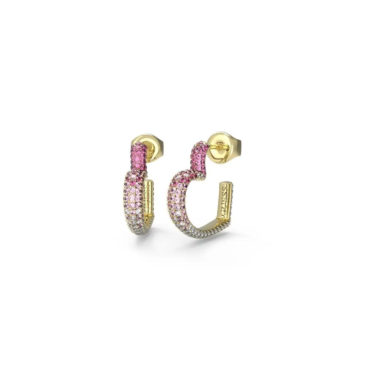 Guess Pendientes Mujer Beloved De Acero Dorado, Rosa