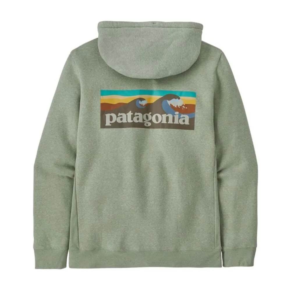 Patagonia Brand Green Color Uprisal Logo Hooded Boardshort Unisex