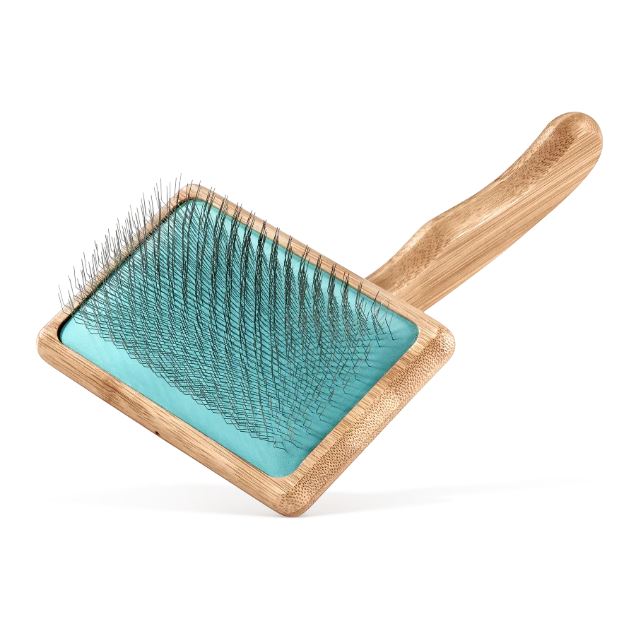 Artero Stella - Carda Púa Mantequilla L para Perros y Gatos - Desenreda y Da Volumen - Púas Flexibles - Mango de Bambú - Ideal para Razas Pequeñas